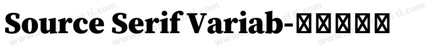 Source Serif Variab字体转换